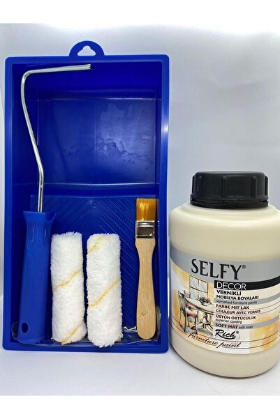 Rich Selfy Decor Kendinden Vernikli Mobilya Boyası 1250 Cc Dantel Boyama Rulo...