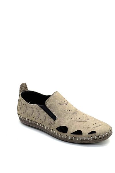 grado Genuine Leather Men's Summer Perforated Shoes Sand Color 1000-17
