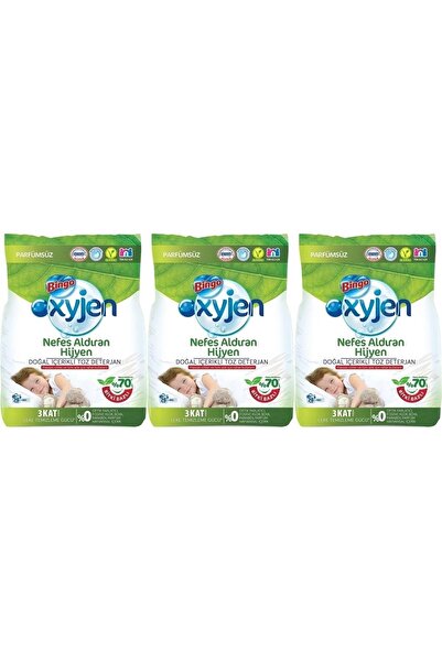 Bingo Toz Çamaşır Deterjanı 12kg Oxyjen Doğal Içerikli Parfümsüz (3pk*4kg) (78 Yıkama)