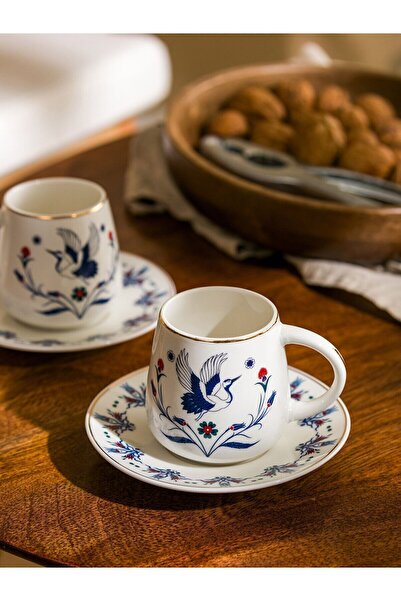 LC Waikiki LCW HOME 2 Kişilik Porselen Kahve Fincan Takımı 90 ml