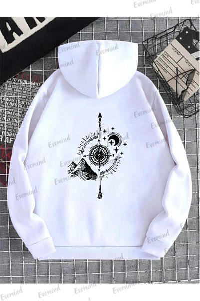 Evomind Φούτερ Unisex για παιδιά και ενήλικες με στάμπα πυξίδας