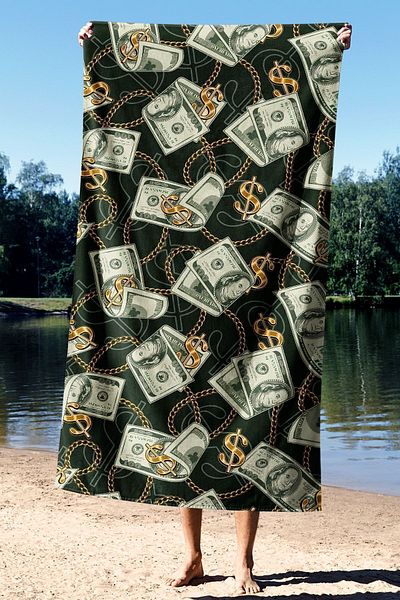 Sozakko Gold Rich Men's Cotton Sea Bath Beach Towel
