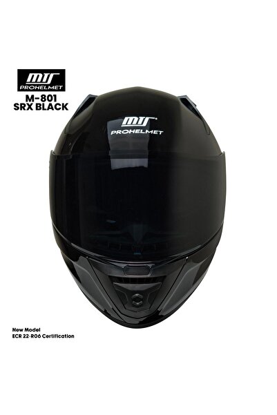 MTS -801 SNAKE KAPALI KASK (PARLAK SİYAH)