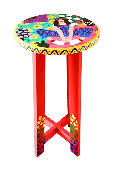 Ayshe Home Tasarım Ahşap Tabure