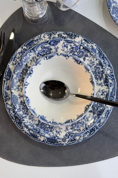 porselenden Vintage Blue 6 Persoane 14 Cm Design Special Set Bol Supă Porțelan Premium Albastru