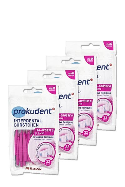 prokudent Dental Interface Brush External Diameter: 2 Mm - Wire Diameter: 0.4 Mm Pink (4 Pieces)