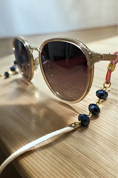 unique-g fashion accesories حبل نظارات مطرز بالخرز الزجاجي الأسود