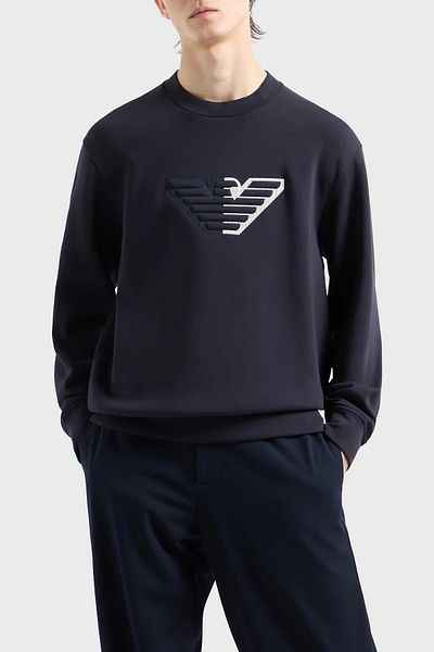 Emporio Armani Men's SWEAT - Stretch Cotton, Crew Neck, SWEAT 6D1m76 1JHSZ 0920