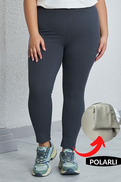 Fit & Fit Tayt High Waist Wide Belt Gathering Fleece Inner Winter Ribbed Tights