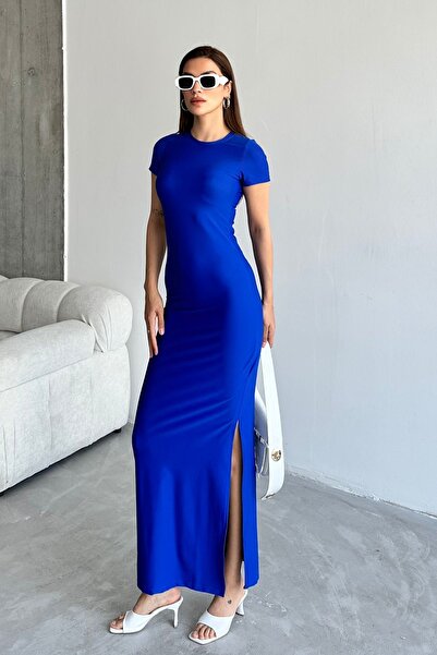 trendalisse Жіночий велосипедний комір, стягувач, еластичний розріз, сукня з ...