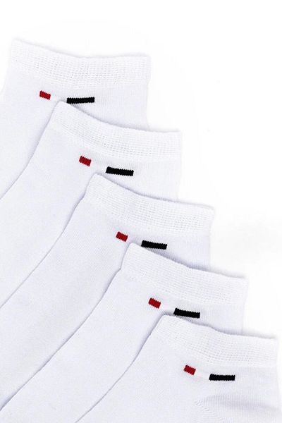 U.S. Polo Assn. Pachet de 5 șosete albe cu ajustare normală - șosete elegante și confortabile pentru bărbați/femei