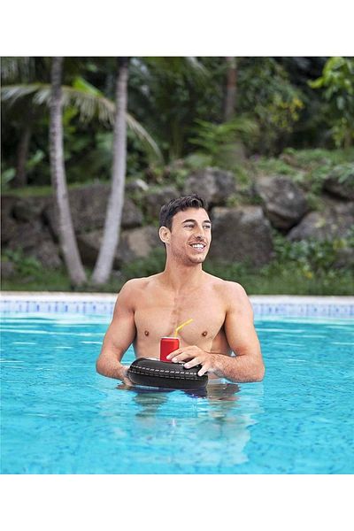 BESTWAY Inflatable Cup Holder - Floating Beverage Holder - Sea Cup Hold Inflatable - Pool Can Beverage Holder