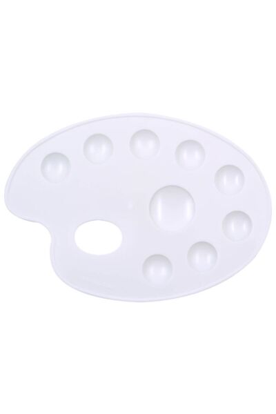 Ops 109 рупии, 20 см. Палитра за рисуване Godeli Oval, бяла