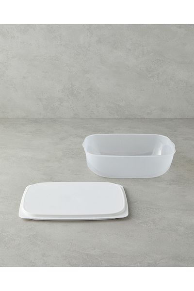 English Home Morgan White Plastic Storage Container - 30x21.5 cm