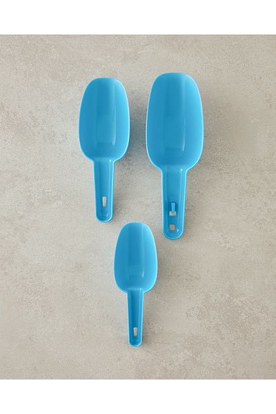 English Home Poul Plastic Set of 3 Turquoise Measuring Spoons - 22x7,8x5 cm