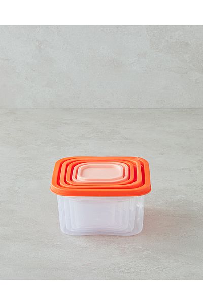 English Home 16 cm Colorful Keep Me Plastic 5 Piece Storage Container