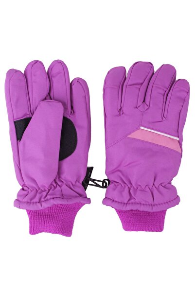 İşnar Kız Çocuk Kar Eldiven 4-7 Yaş Pembe Açık - Koyu Lila Model 36210-52140
