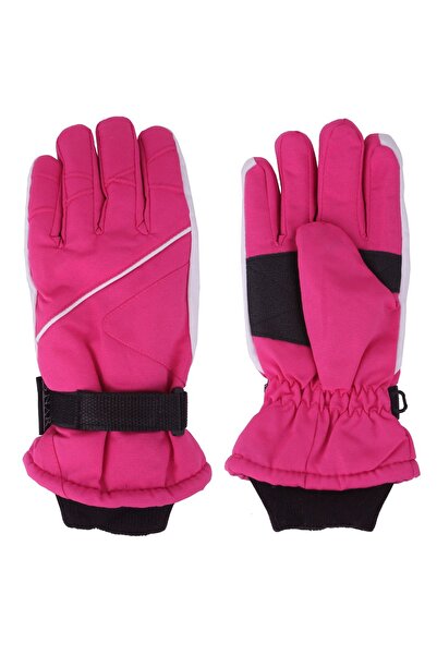 İşnar Modabay Kar Eldiveni 8-14 Yaş Kız Çocuk Pembe Beyaz Renk Cırtlı Lastik ...