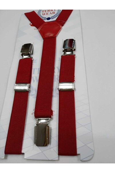 Terry Ρυθμιζόμενη κρεμάστρα παιδικών παντελονιών με μεταλλική άκρη κόκκινο