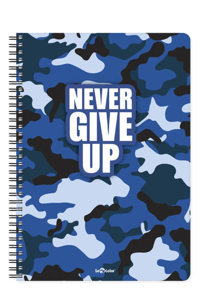 Le Color 4-Piece School Notebook A4 Spiraled 2 Check 2 Lines 4 x 200 Pages