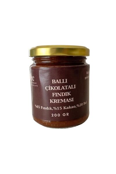 Beechocolate Rafine Şekersiz El Yapımı Ballı Çikolatalı Fındık Kreması -ilave...