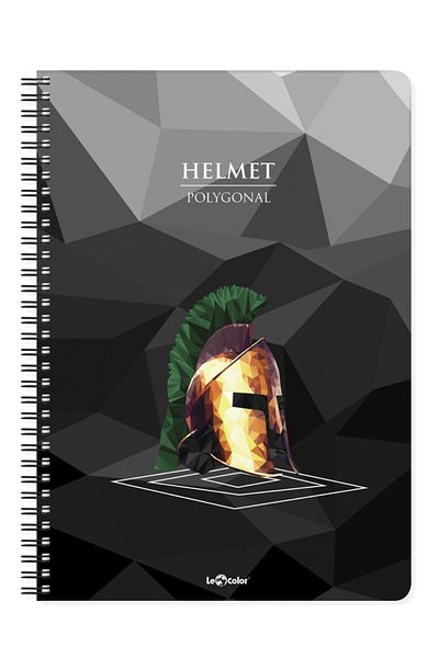 Le Color 4-Piece School Notebook A4 Spiraled 2 Check 2 Lines 4 x 200 Pages