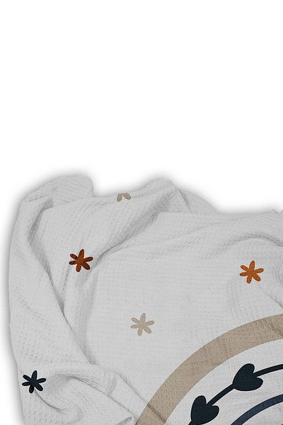 CAPRİCE HALI Be Happy Rainbow Patterned Single Pique (with Pillowcase)