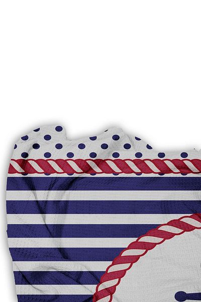 CAPRİCE HALI Sailor Anchor Patterned Single Pique (With Pillow Case)