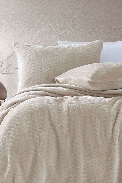 Yataş Set Cuvertură Dazel Single 170x225 Cm - Bej