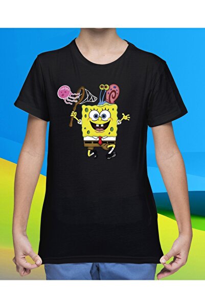 YUNAYT تي شيرت للجنسين بطبعة سبونج بوب