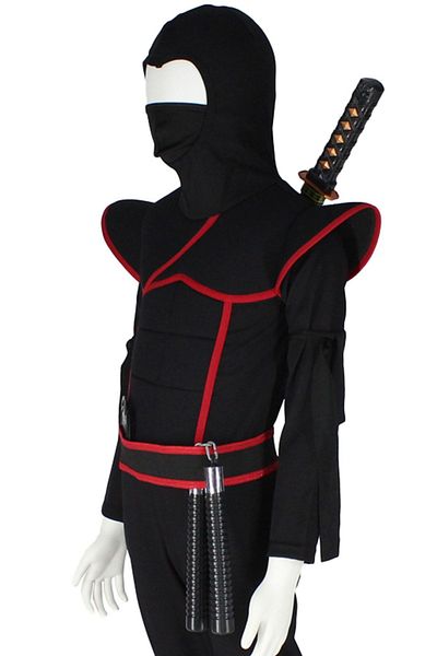 Herkese Kostüm Secret Ninja Children's Costume Black Luxury 11-12 Years /