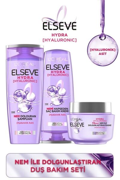 ELSEVE Hydra [hyaluronic] Nem Ile Dolgunlaştıran Duş Bakım Seti - Şampuan & S...