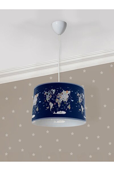 Genel Markalar Caprice Cp155 Harita Çocuk Odası Sarkıt Avize