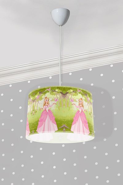 Bebişim Halı Cute Princess Fairy Girl And Butterflies Patterned Children's Room Pendant Chandelier