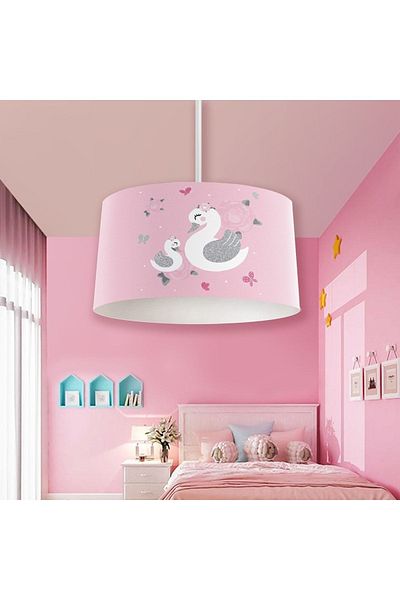 Bebişim Halı Bha2169 Model Children's Room - Swan and Pendant Chandelier