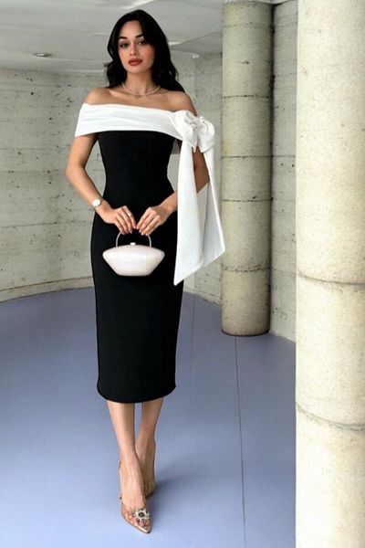 ALFUDO Moda Collection Set rochie midi bicoloră Brıanna