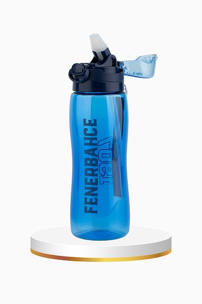 Fenerbahçe Licensed Bpa-Free School Water Bottle with Fb Logo - with Straw and Lid