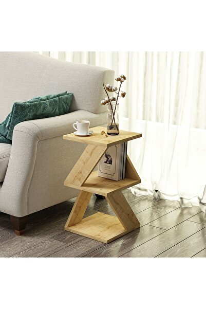 İNARCH DİZAYN Albeni Z Tasarım 3 Katlı Minimalist Yan Sehpa - Modern Sehpa, S...