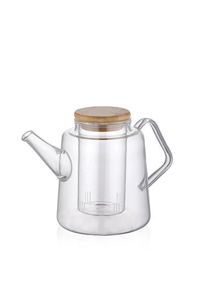 The Mia Sse0021 Bamboo Lid Teapot with Strainer 800 ml
