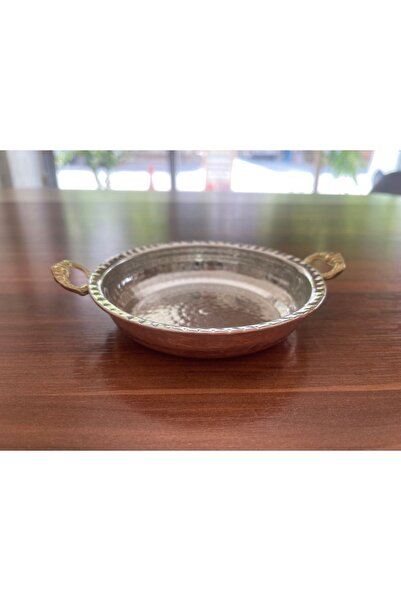 antepistachios 2 Pieces Copper Colored Breakfast and Plate Set - Sauce Bowl Pan