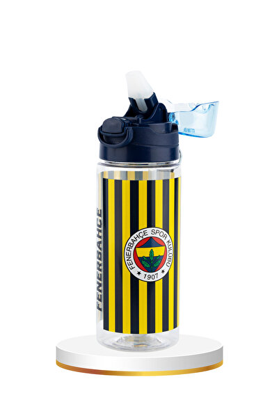 Fenerbahçe Licensed Bpa-Free School Water Bottle with Fb Logo - with Straw an...