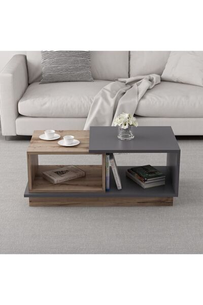 İNARCH DİZAYN Concept Orta Sehpa Antrasit/kilim