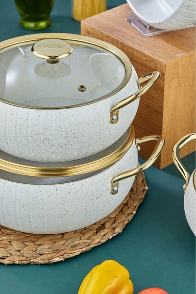 Cooker 7 Piece Granite Pot Pan Set