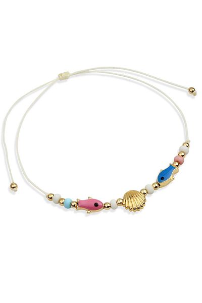 Klips Concept Colorful Enameled Fish Objects - Anklet