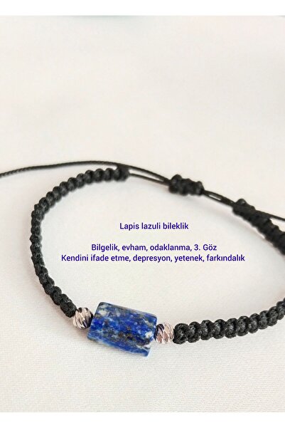 kuartz Lapis Lazuli Sertifikalı Bileklik. Bilgelik Taşı