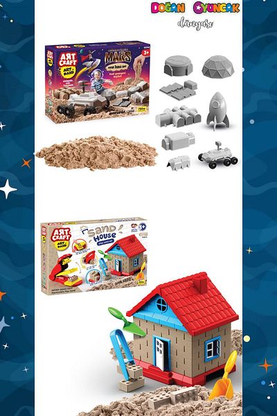 Doğan Oyuncak Dünyası Art Sand Play Sand Mega Set - 2 Pack - Kinetic Sand Set - Sand Set - Non-Drying Kinetic Sand - Sand/5