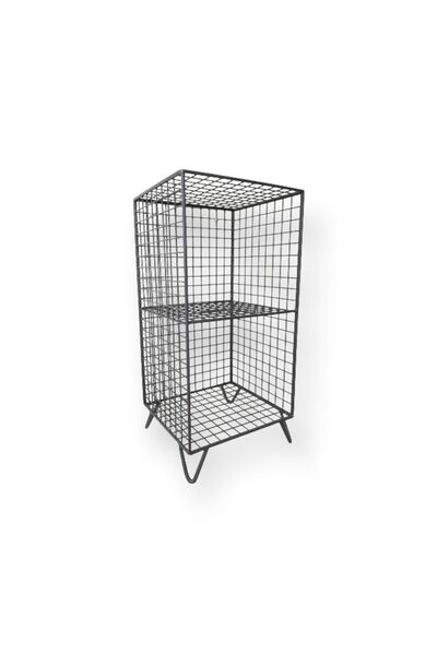 GO DEKOR Iskandinav Grid 2 Gözlü Yeni Tel Komidin 59x28x23