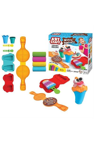 DEDE Art Craft Play Dough Sets 200 Gr. (4 Dough And Sets) Dough Models Harmless Dough