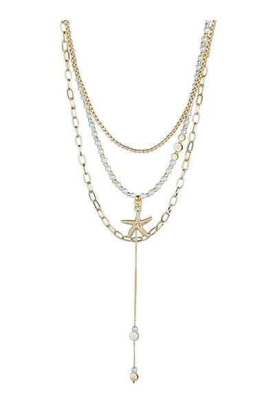 Klips Concept قلادة بتصميم ثلاثي بتفاصيل نجم البحر