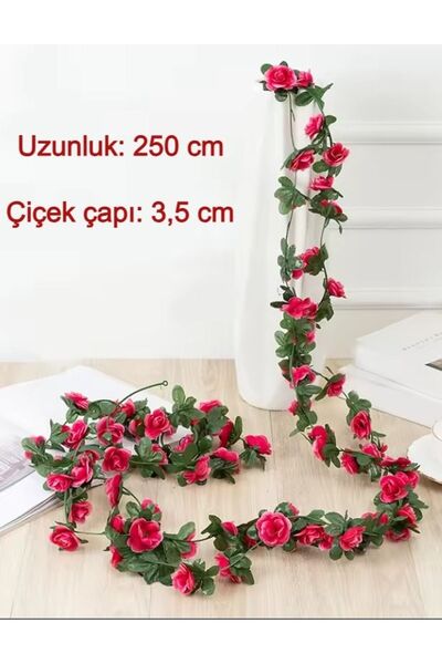 Dekosimge Yapay Gül Sarmaşık Çiçek 250 cm